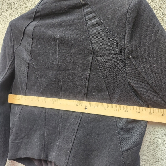 Blank NYC Women's Sin City Jacket Small Black Mesh Detail Crepe Goth NEW - Picture 10 of 14